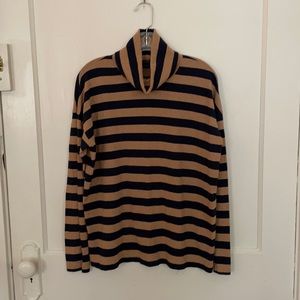 J. Crew Oversized Stripe Turtleneck